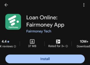 Fairmoney Google play 