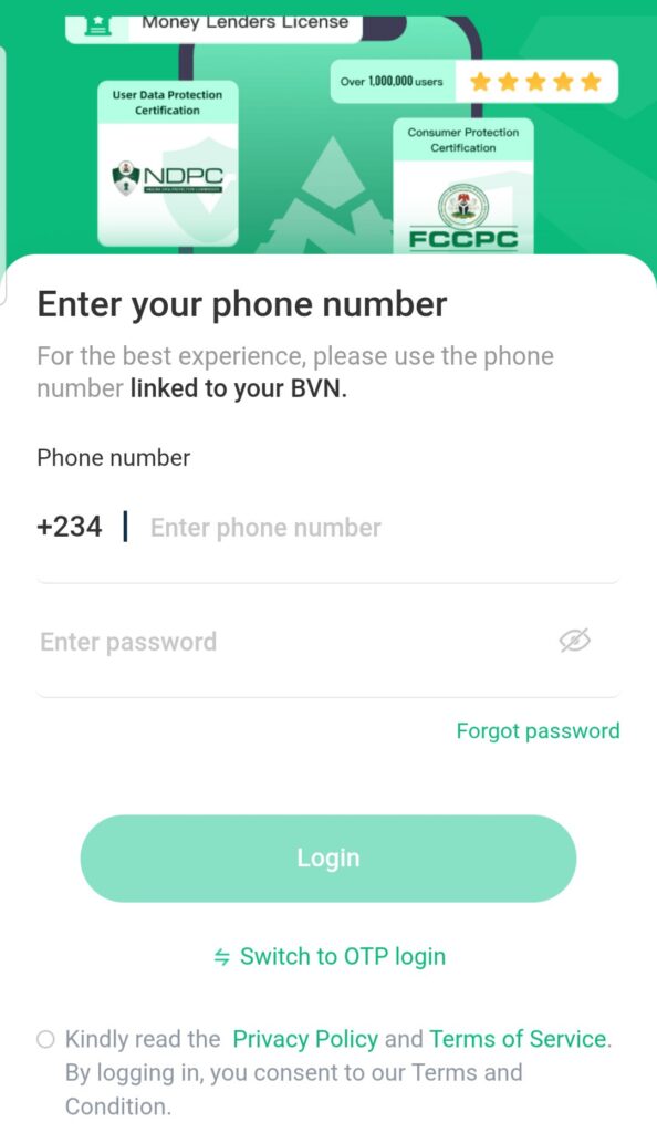 Setup Alend bank account 